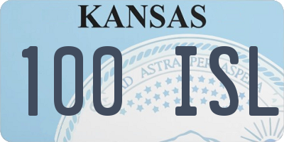 KS license plate 100ISL