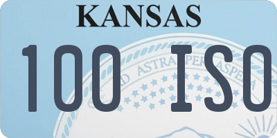 KS license plate 100ISO