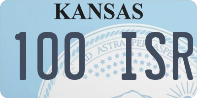 KS license plate 100ISR