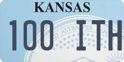 KS license plate 100ITH