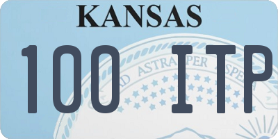 KS license plate 100ITP