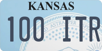 KS license plate 100ITR