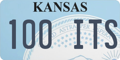 KS license plate 100ITS