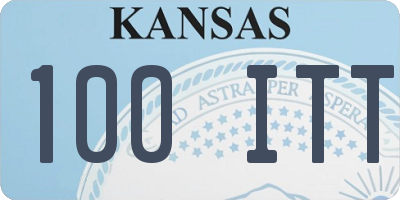 KS license plate 100ITT