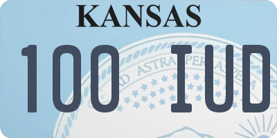 KS license plate 100IUD