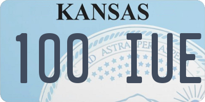 KS license plate 100IUE