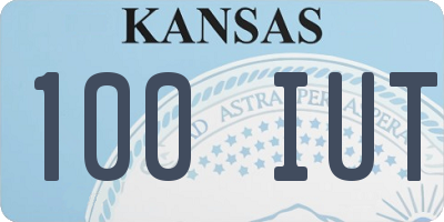 KS license plate 100IUT