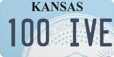 KS license plate 100IVE