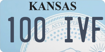 KS license plate 100IVF