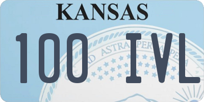 KS license plate 100IVL