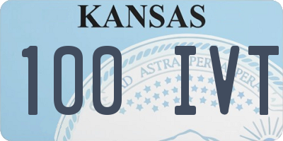 KS license plate 100IVT