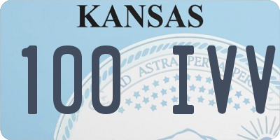 KS license plate 100IVV