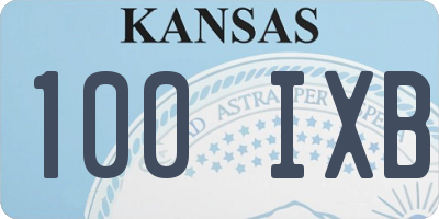 KS license plate 100IXB