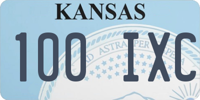 KS license plate 100IXC