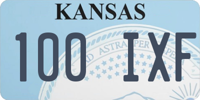 KS license plate 100IXF
