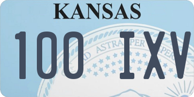 KS license plate 100IXV