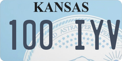 KS license plate 100IYV