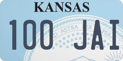 KS license plate 100JAI