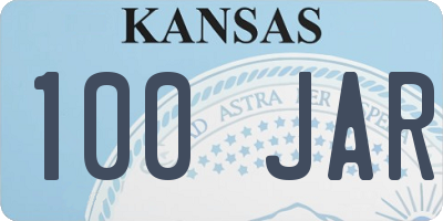 KS license plate 100JAR