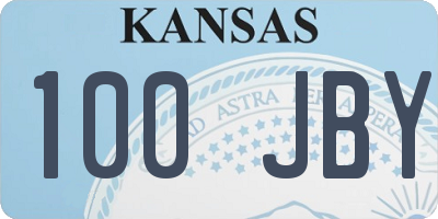 KS license plate 100JBY