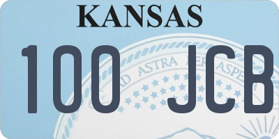 KS license plate 100JCB