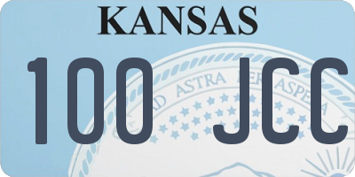 KS license plate 100JCC