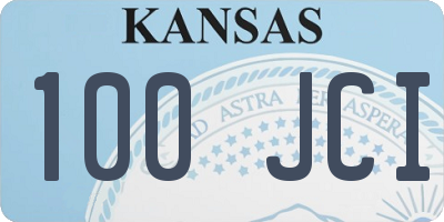 KS license plate 100JCI