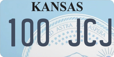 KS license plate 100JCJ