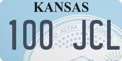 KS license plate 100JCL