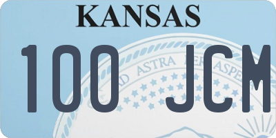 KS license plate 100JCM