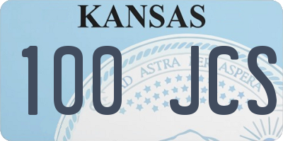 KS license plate 100JCS