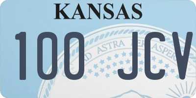KS license plate 100JCV