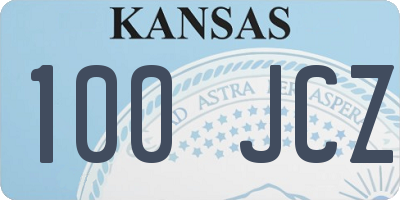 KS license plate 100JCZ