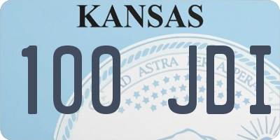 KS license plate 100JDI