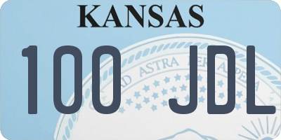 KS license plate 100JDL