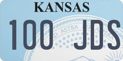 KS license plate 100JDS