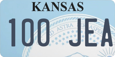 KS license plate 100JEA
