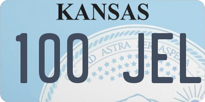 KS license plate 100JEL