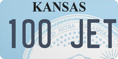 KS license plate 100JET