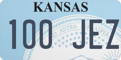 KS license plate 100JEZ