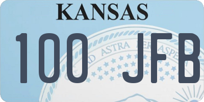 KS license plate 100JFB