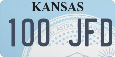 KS license plate 100JFD