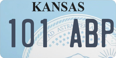KS license plate 101ABP