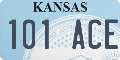 KS license plate 101ACE