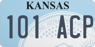 KS license plate 101ACP