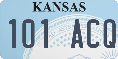 KS license plate 101ACQ