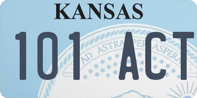KS license plate 101ACT