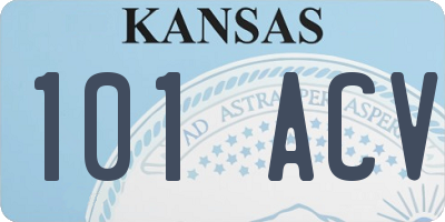 KS license plate 101ACV