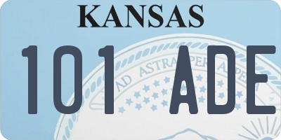 KS license plate 101ADE