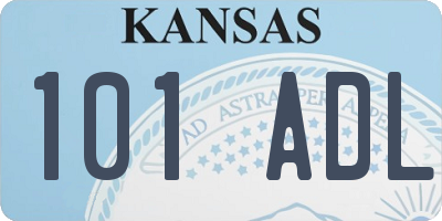 KS license plate 101ADL
